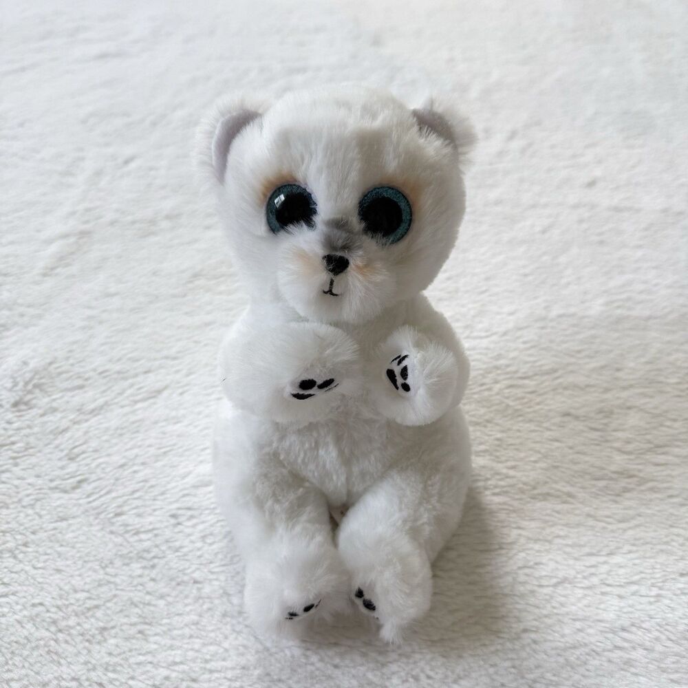 Ty Beanie Bellies Wuzzy Plush Polar Bear Stuffed Animal Toy 6" White 2023